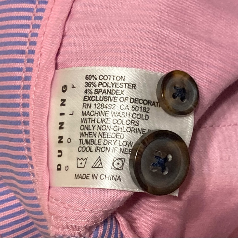 Dunning Pink Blue Pin Striped Golf Shorts Men’s 34 - Picture 8 of 10